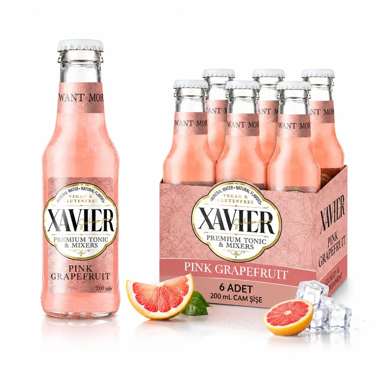 XAVIER Premium Tonic & Mixers Pink Grapefruit 200 ML X 6